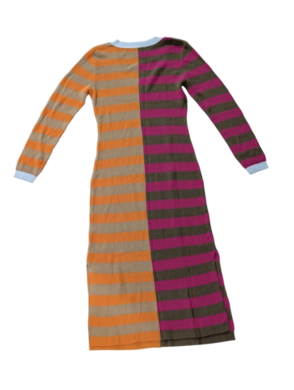 Wenrine Striped Maxi Sweater Dress in Pink & Orange - Picture 8 of 9